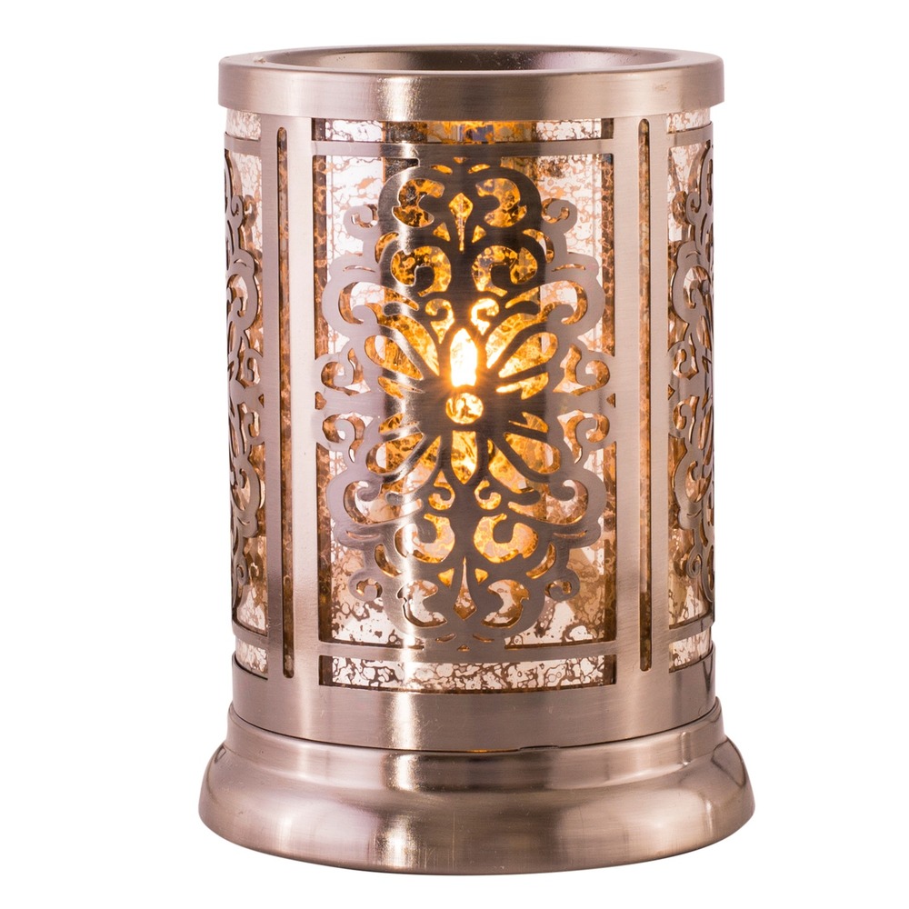 ScentSationals Charleston Wax Warmer Bronze Mercury Glass New Filigree 25W Bulb